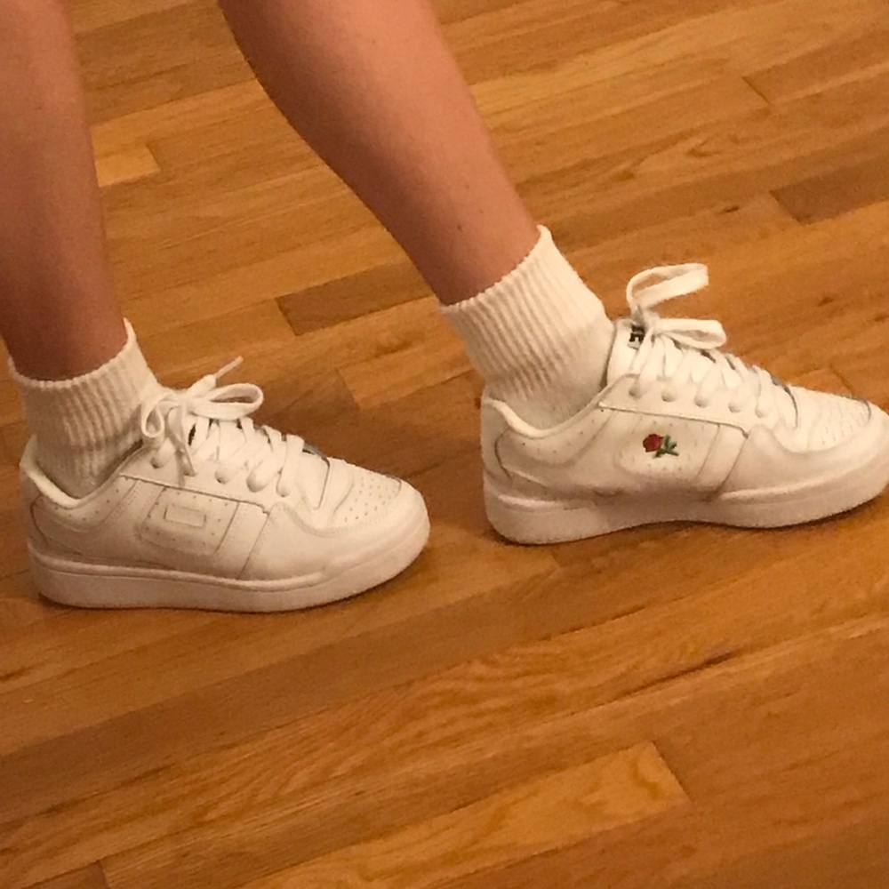 UNIF Sneakers with Embroidered Roses